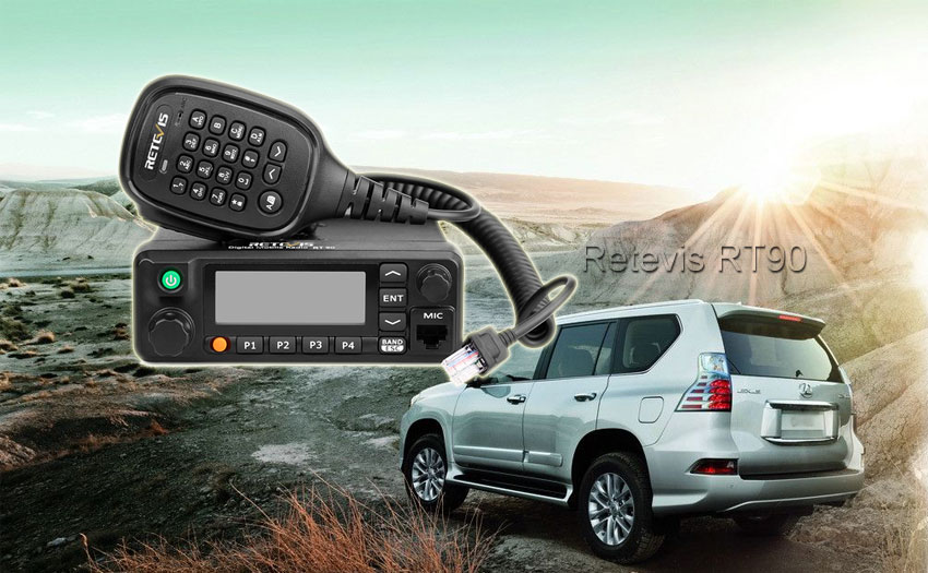 Retevis RT90 Dual Band DMR Mobile Radio